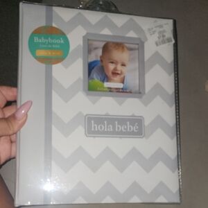 Gray Chevron Baby Book